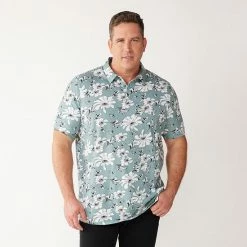 Men's Big & Tall Apt. 9® Printed Party Polo Gray Floral 22 Men's Big & Tall Apt. 9® Printed Party Polo Gray Floral -Apt. 9 Sales Store unnamed file 1034