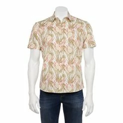 Men's Apt. 9® Stretch Poplin Button-Down Shirt Black Floral Print