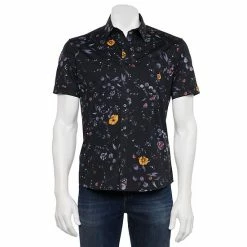 Men's Apt. 9® Stretch Poplin Button-Down Shirt Black Floral Print 12 Men's Apt. 9® Stretch Poplin Button-Down Shirt Black Floral Print -Apt. 9 Sales Store unnamed file 1263