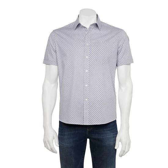 Men's Apt. 9® Stretch Poplin Button-Down Shirt Black Floral Print 8 Men's Apt. 9® Stretch Poplin Button-Down Shirt Black Floral Print - Image 6