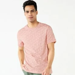 Men's Apt. 9® Patterned Crewneck Tee Bamboo Pink -Apt. 9 Sales Store unnamed file 1276