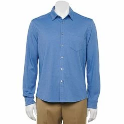 Men's Apt. 9® Knit Button-Down Shirt Black -Apt. 9 Sales Store unnamed file 1282