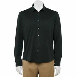 Men's Apt. 9® Knit Button-Down Shirt Black -Apt. 9 Sales Store unnamed file 1283