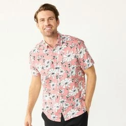 Men's Apt. 9 Untucked Comfort-Knit Button-Down Shirt Beige -Apt. 9 Sales Store unnamed file 1310