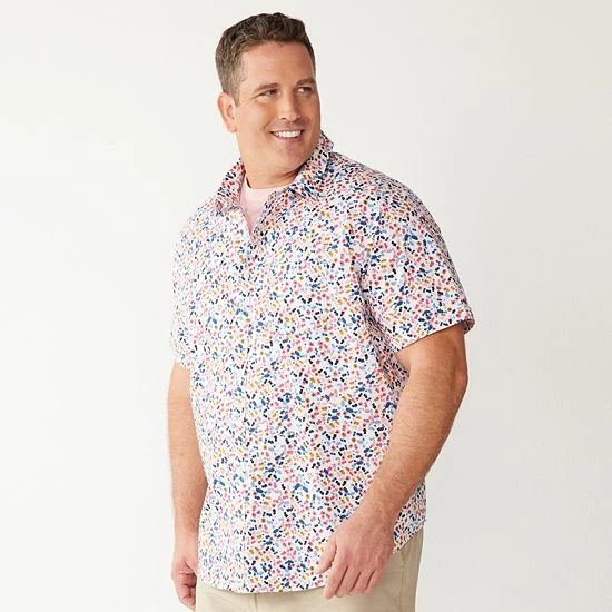 Big & Tall Apt. 9® Stretch Poplin Button-Down Shirt Jellyfish Print 7 Big & Tall Apt. 9® Stretch Poplin Button-Down Shirt Jellyfish Print - Image 5