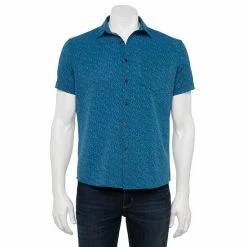 Men's Apt. 9® Smart Tech Classic-Fit Stretch Untucked Button-Down Shirt Black Print -Apt. 9 Sales Store unnamed file 1357