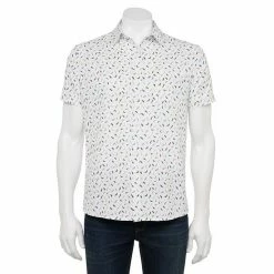 Men's Apt. 9® Smart Tech Classic-Fit Stretch Untucked Button-Down Shirt Black Print -Apt. 9 Sales Store unnamed file 1359