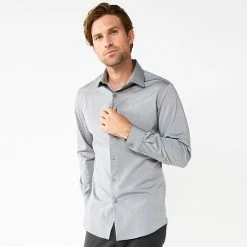 Men's Apt. 9® Premier Flex Slim-Fit Spread-Collar Dress Shirt Studio White -Apt. 9 Sales Store unnamed file 1383