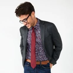 Men's Apt. 9® Premier Flex Slim-Fit Knit Sport Coat Gray Camo -Apt. 9 Sales Store unnamed file 1439