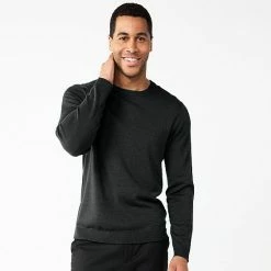 Men's Apt. 9® Merino Wool Blend Sweater Stone Heather -Apt. 9 Sales Store unnamed file 147