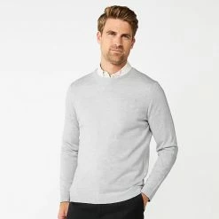 Men's Apt. 9® Merino Wool Blend Sweater Stone Heather -Apt. 9 Sales Store unnamed file 148