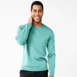 Men's Apt. 9® Merino Wool Blend Sweater Stone Heather -Apt. 9 Sales Store unnamed file 152