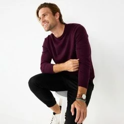 Men's Apt. 9® Merino Wool Blend Sweater Stone Heather -Apt. 9 Sales Store unnamed file 155