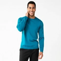 Men's Apt. 9® Merino Wool Blend Sweater Stone Heather -Apt. 9 Sales Store unnamed file 159