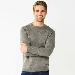 Men's Apt. 9® Merino Wool Blend Sweater Stone Heather -Apt. 9 Sales Store unnamed file 160