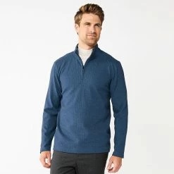 Men's Apt. 9® Textured Quarter-Zip Sweater Light Eggplant Heather -Apt. 9 Sales Store unnamed file 164