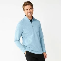 Men's Apt. 9® Textured Quarter-Zip Sweater Light Eggplant Heather -Apt. 9 Sales Store unnamed file 165