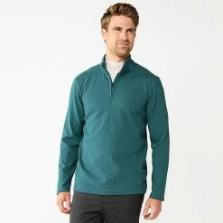 Men's Apt. 9® Textured Quarter-Zip Sweater Light Eggplant Heather -Apt. 9 Sales Store unnamed file 171