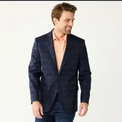 Men's Apt. 9® Premier Flex Slim-Fit Essential Sport Coat Navy Indigo Seersucker -Apt. 9 Sales Store unnamed file 205