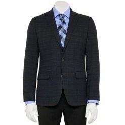 Men's Apt. 9® Premier Flex Slim-Fit Essential Sport Coat Navy Indigo Seersucker -Apt. 9 Sales Store unnamed file 208