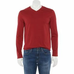 Men's Apt. 9® Premier Flex Standard-Fit Solid V-neck Tee Gray -Apt. 9 Sales Store unnamed file 226