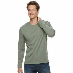 Men's Apt. 9® Premier Flex Standard-Fit Solid V-neck Tee Gray -Apt. 9 Sales Store unnamed file 228