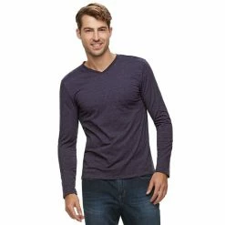 Men's Apt. 9® Premier Flex Standard-Fit Solid V-neck Tee Gray -Apt. 9 Sales Store unnamed file 230