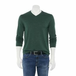 Men's Apt. 9® Premier Flex Standard-Fit Solid V-neck Tee Gray -Apt. 9 Sales Store unnamed file 235