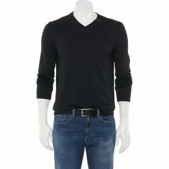 Men's Apt. 9® Premier Flex Standard-Fit Solid V-neck Tee Gray -Apt. 9 Sales Store unnamed file 236