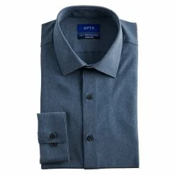 Men's Apt. 9® Slim-Fit Performance Dress Shirt Triangle Geo Blue -Apt. 9 Sales Store unnamed file 275