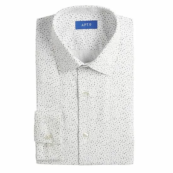 Big & Tall Apt. 9® Premier Flex Spread-Collar Dress Shirt Blue Windowpane 7 Big & Tall Apt. 9® Premier Flex Spread-Collar Dress Shirt Blue Windowpane - Image 5