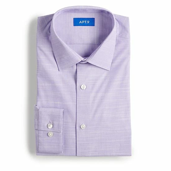Big & Tall Apt. 9® Premier Flex Spread-Collar Dress Shirt Blue Windowpane 13 Big & Tall Apt. 9® Premier Flex Spread-Collar Dress Shirt Blue Windowpane - Image 11