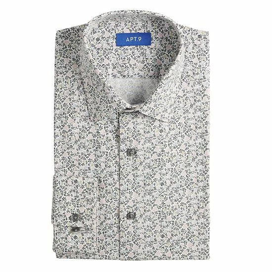 Big & Tall Apt. 9® Premier Flex Spread-Collar Dress Shirt Blue Windowpane 14 Big & Tall Apt. 9® Premier Flex Spread-Collar Dress Shirt Blue Windowpane - Image 12