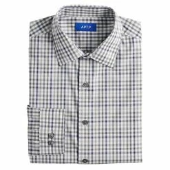 Big & Tall Apt. 9® Premier Flex Spread-Collar Dress Shirt Blue Windowpane 38 Big & Tall Apt. 9® Premier Flex Spread-Collar Dress Shirt Blue Windowpane -Apt. 9 Sales Store unnamed file 345