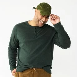 Big & Tall Apt. 9® Core Henley Top Medium Blue -Apt. 9 Sales Store unnamed file 374