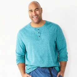 Big & Tall Apt. 9® Core Henley Top Medium Blue -Apt. 9 Sales Store unnamed file 375