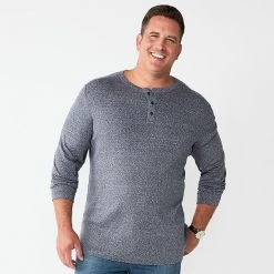 Big & Tall Apt. 9® Core Henley Top Medium Blue -Apt. 9 Sales Store unnamed file 379
