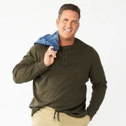 Big & Tall Apt. 9® Core Henley Top Medium Blue -Apt. 9 Sales Store unnamed file 380