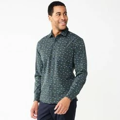 Men's Apt. 9® Athleisure Untucked-Fit Tech Shirt Grey -Apt. 9 Sales Store unnamed file 397