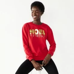 Women's Apt. 9® Holiday Graphic Sweatshirt Merry Shine -Apt. 9 Sales Store unnamed file 452