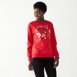 Women's Apt. 9® Holiday Graphic Sweatshirt Merry Shine -Apt. 9 Sales Store unnamed file 453