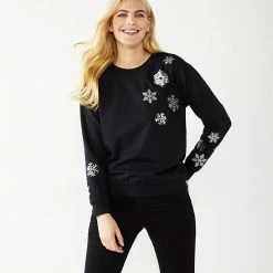 Women's Apt. 9® Holiday Graphic Sweatshirt Merry Shine -Apt. 9 Sales Store unnamed file 455