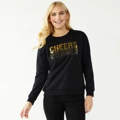 Women's Apt. 9® Holiday Graphic Sweatshirt Merry Shine -Apt. 9 Sales Store unnamed file 456