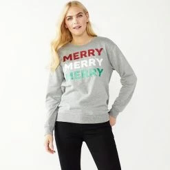 Women's Apt. 9® Holiday Graphic Sweatshirt Merry Shine -Apt. 9 Sales Store unnamed file 457