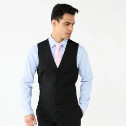 Men's Apt. 9® Premier Flex Performance Slim-Fit Washable Suit Vest Navy