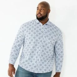 Big & Tall Apt. 9® Button-Down Tech Shirt Mineral Black -Apt. 9 Sales Store unnamed file 471