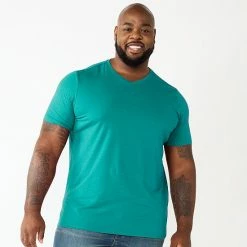 Big & Tall Apt. 9® Core Solid V-Neck Tee Deep Teal -Apt. 9 Sales Store unnamed file 510
