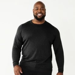 Big & Tall Apt. 9® Crewneck Sweater Navy Purple -Apt. 9 Sales Store unnamed file 530