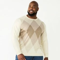 Big & Tall Apt. 9® Crewneck Sweater Navy Purple -Apt. 9 Sales Store unnamed file 534