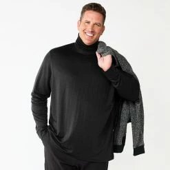 Big & Tall Apt. 9® Turtleneck Coal Blue -Apt. 9 Sales Store unnamed file 578